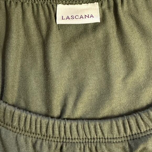 NWOT, Lascana Sz 8 Olive Green On Or Off Shoulder Dress With Pockets & Ruching - Picture 12 of 16